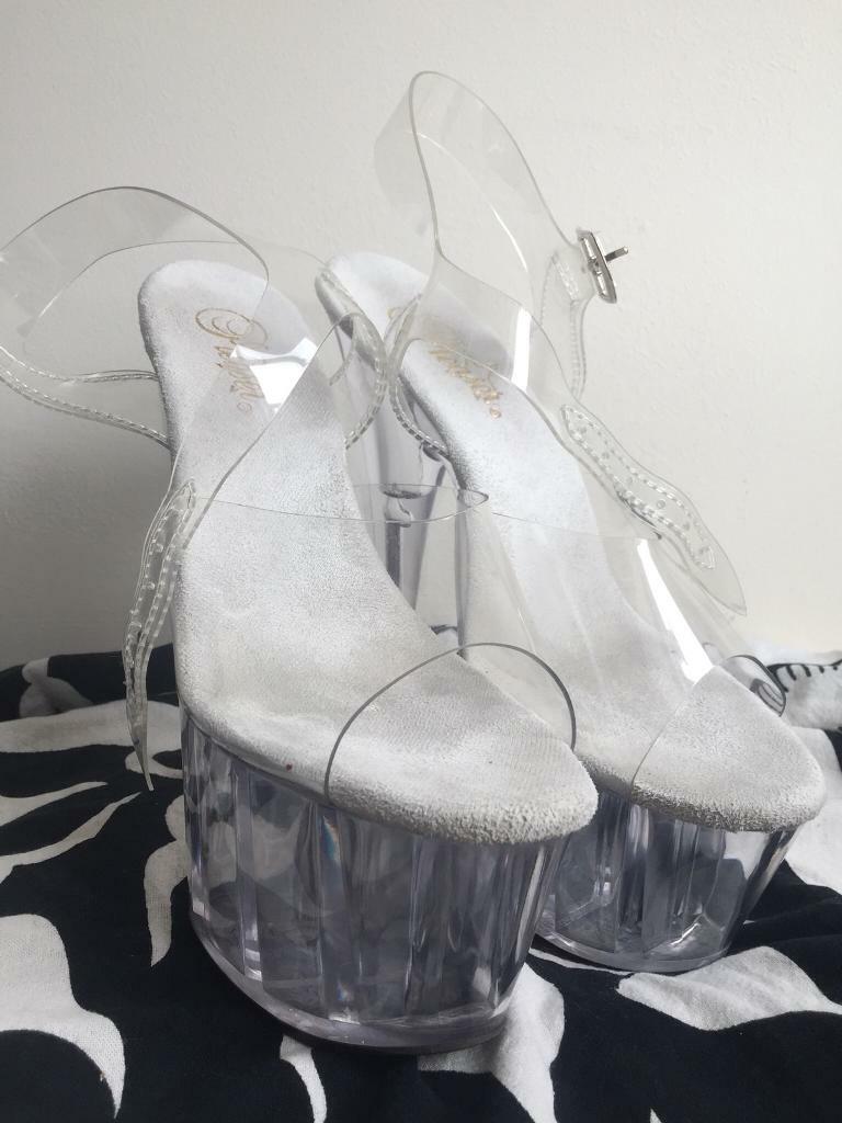 size 5 clear heels